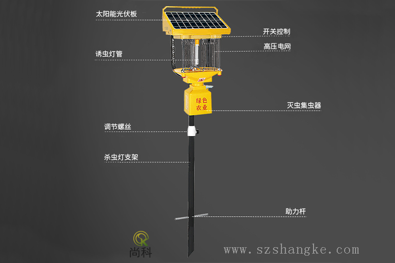 太陽能電擊式殺蟲燈TFS10結(jié)構(gòu)圖